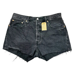 NWT‎ Levi's 501 XX Premium Charcoal High Waisted Button fly Denim Shorts Size 32